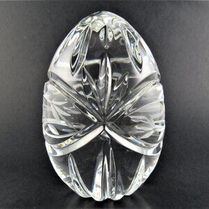 CRYSTAL GLASS EGG FIGURINE PAPERWEIGHT 4"
